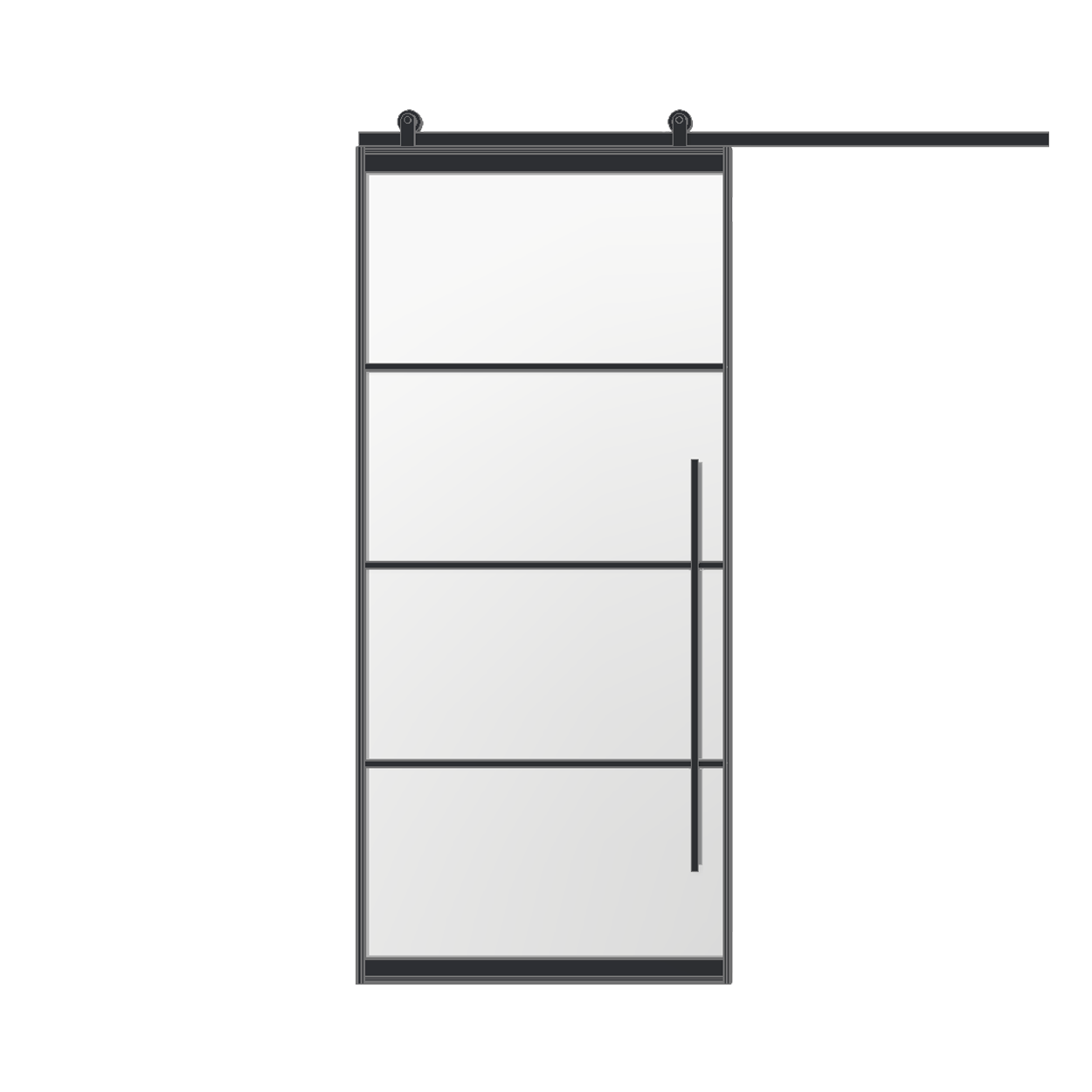 Skantrae SlimSeries Alu - Metalen Schuifdeur Zwart